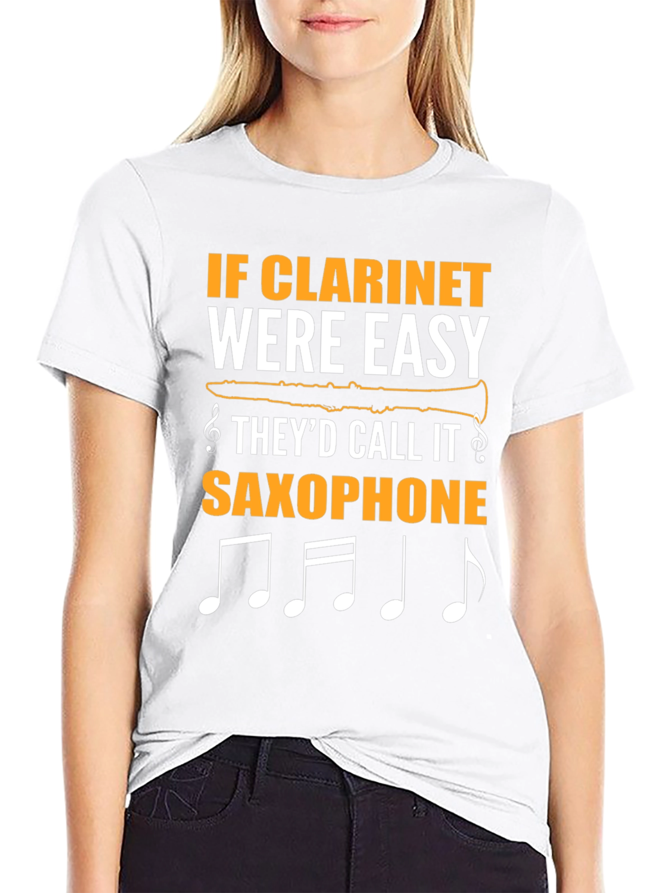 Clarine Musician T-Shirt: If Clarinet Were Easy...