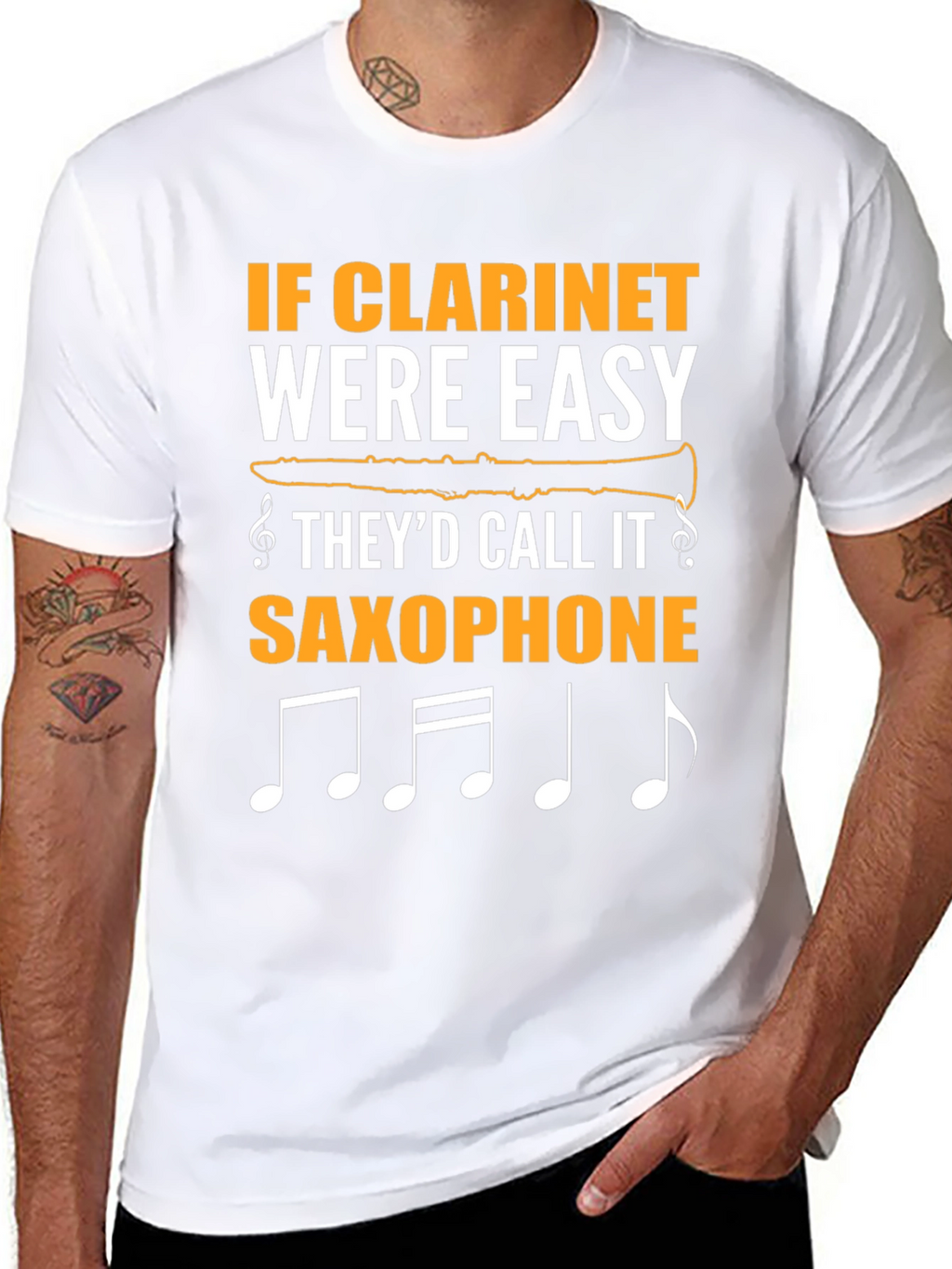 Clarine Musician T-Shirt: If Clarinet Were Easy...