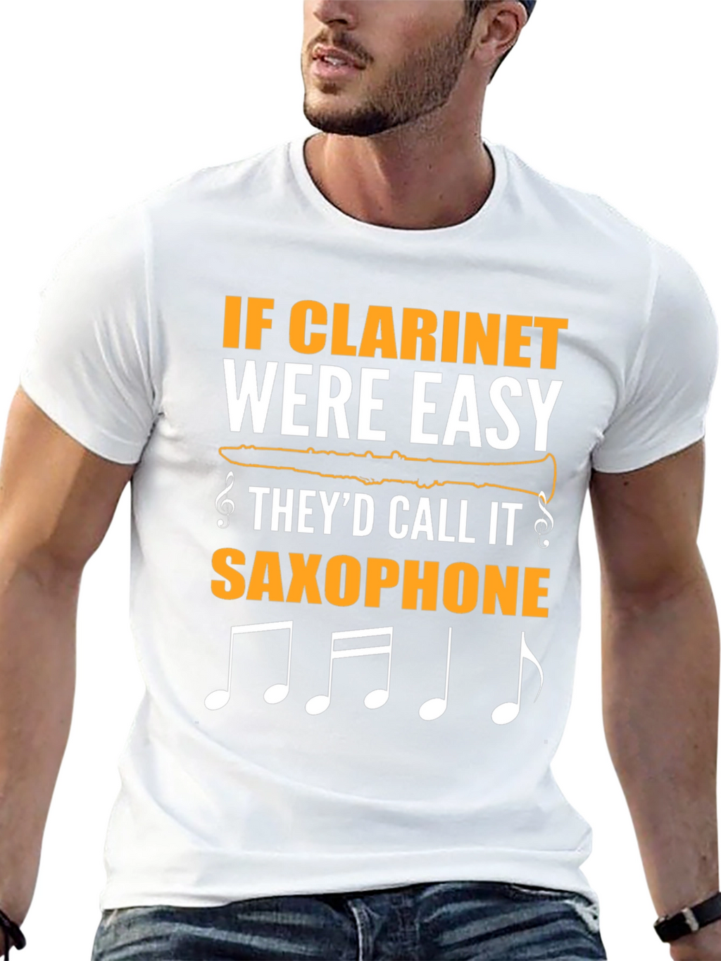 Clarine Musician T-Shirt: If Clarinet Were Easy...