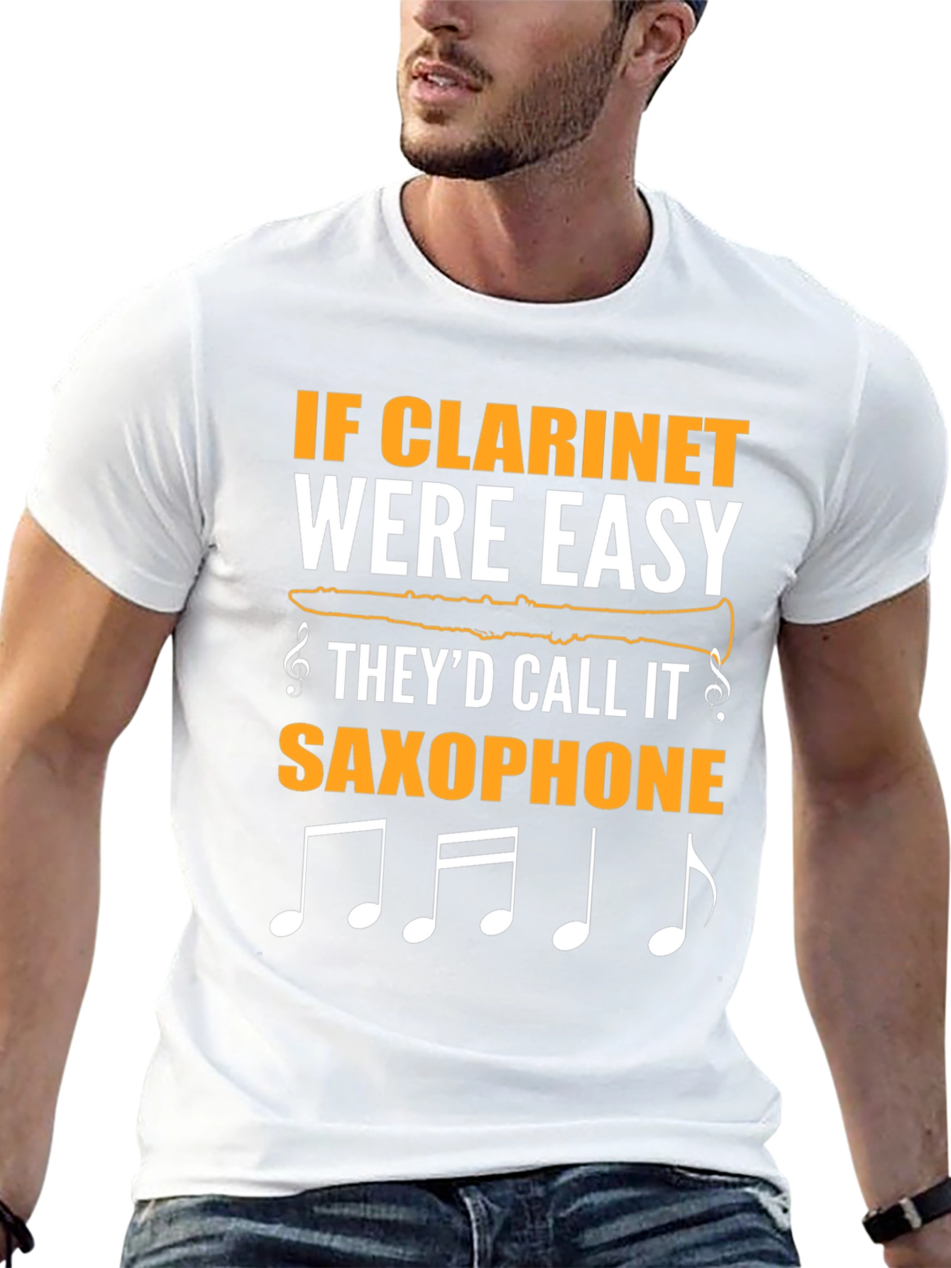 Clarine Musician T-Shirt: If Clarinet Were Easy...