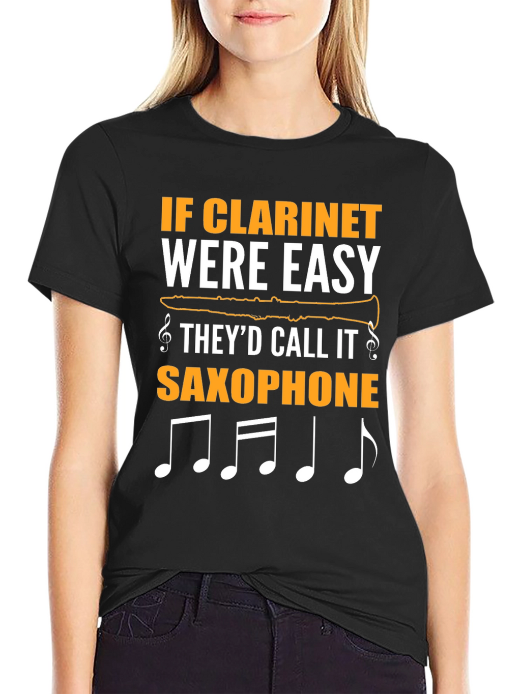 Clarine Musician T-Shirt: If Clarinet Were Easy...