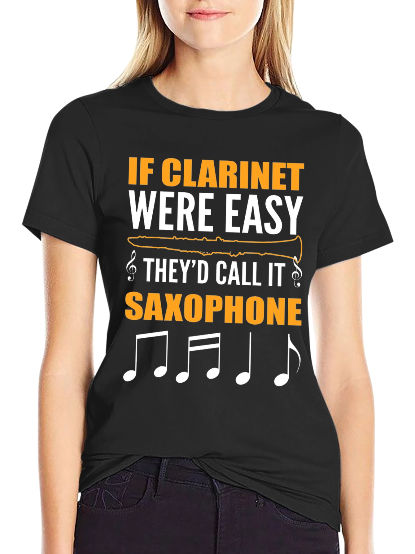 Clarine Musician T-Shirt: If Clarinet Were Easy...