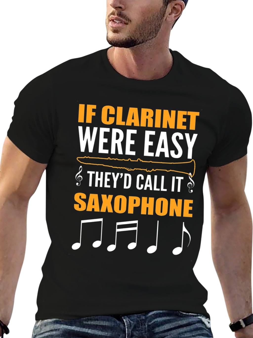 Clarine Musician T-Shirt: If Clarinet Were Easy...