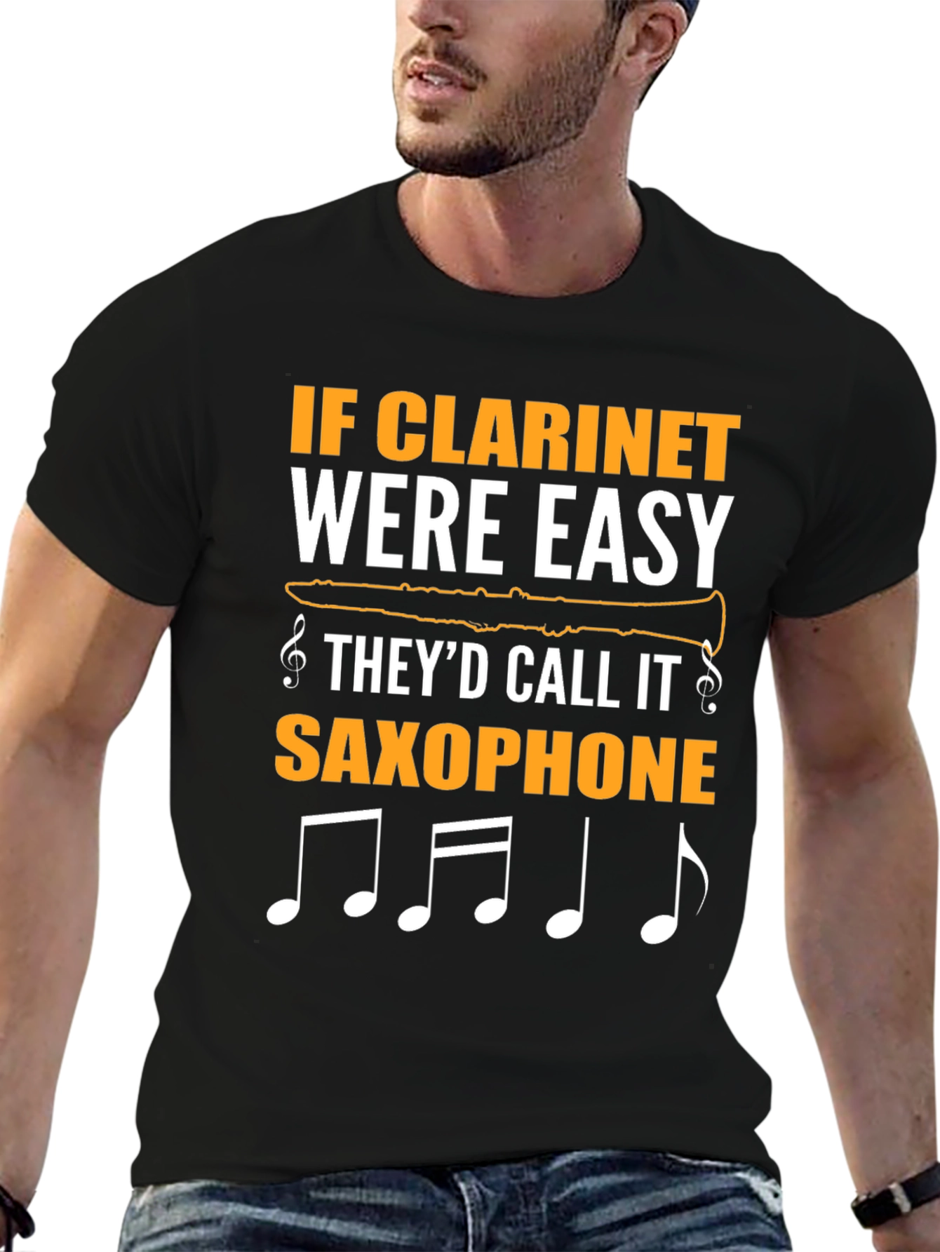 Clarine Musician T-Shirt: If Clarinet Were Easy...
