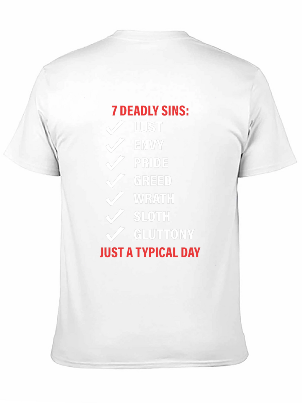 7 Deadly Sins Typical Day Black T-Shirt