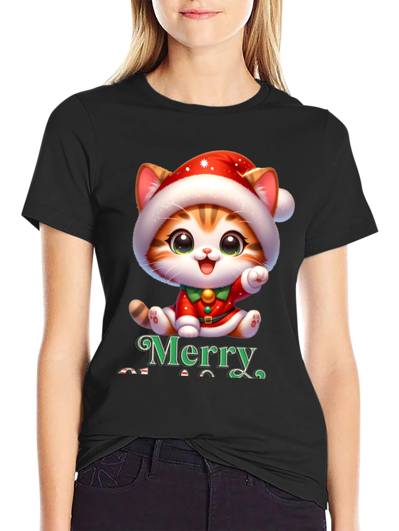 Merry Christmas Cat T-Shirt