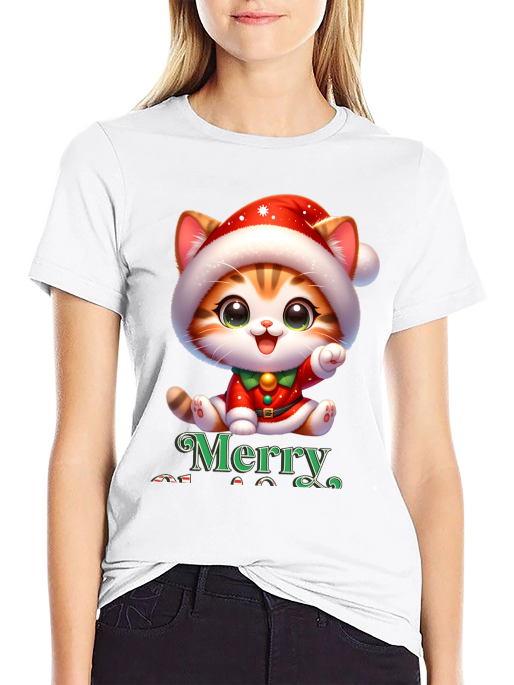 Merry Christmas Cat T-Shirt