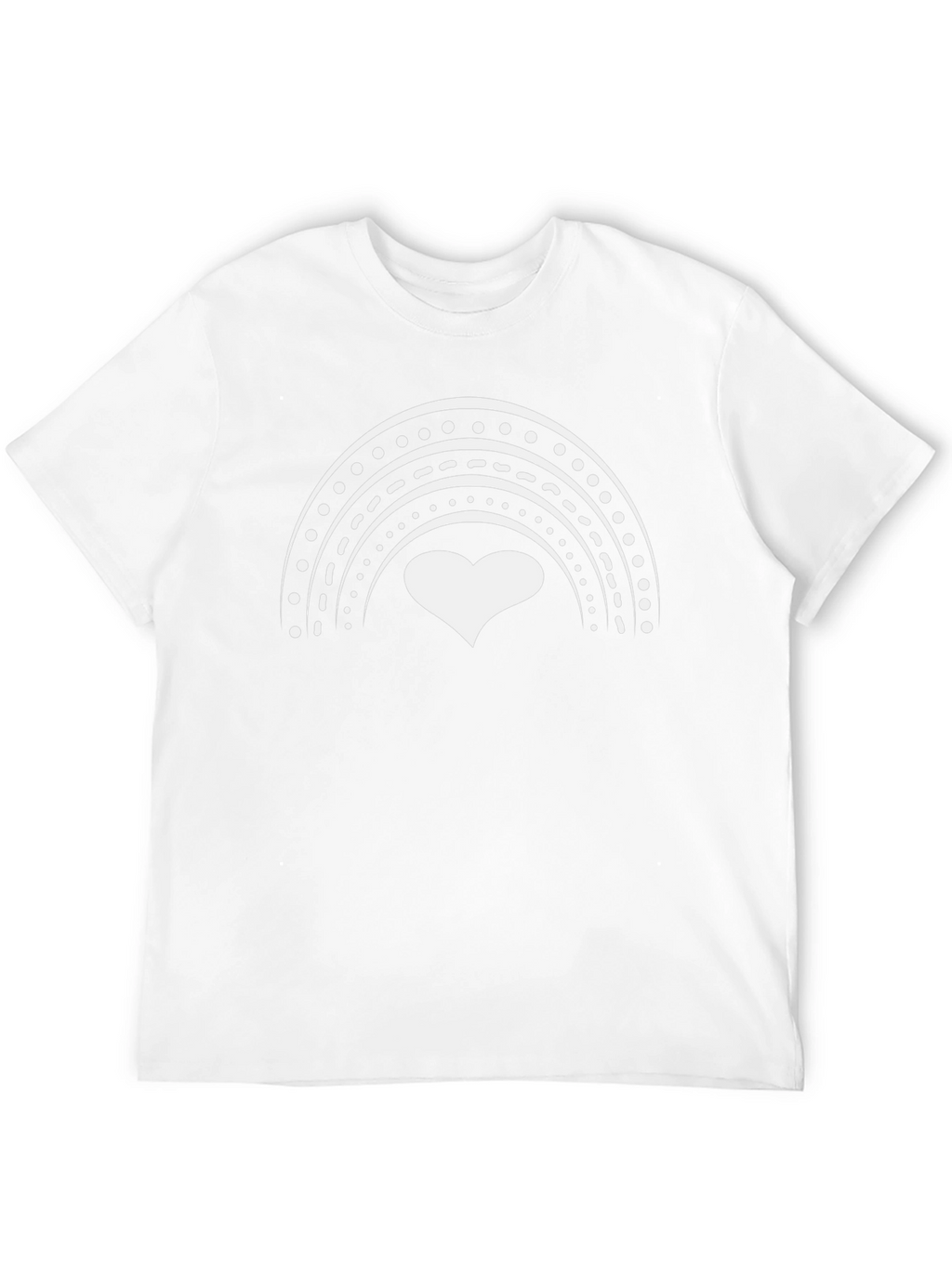 Heart Rainbow Graphic Tee - Black Cotton Blend