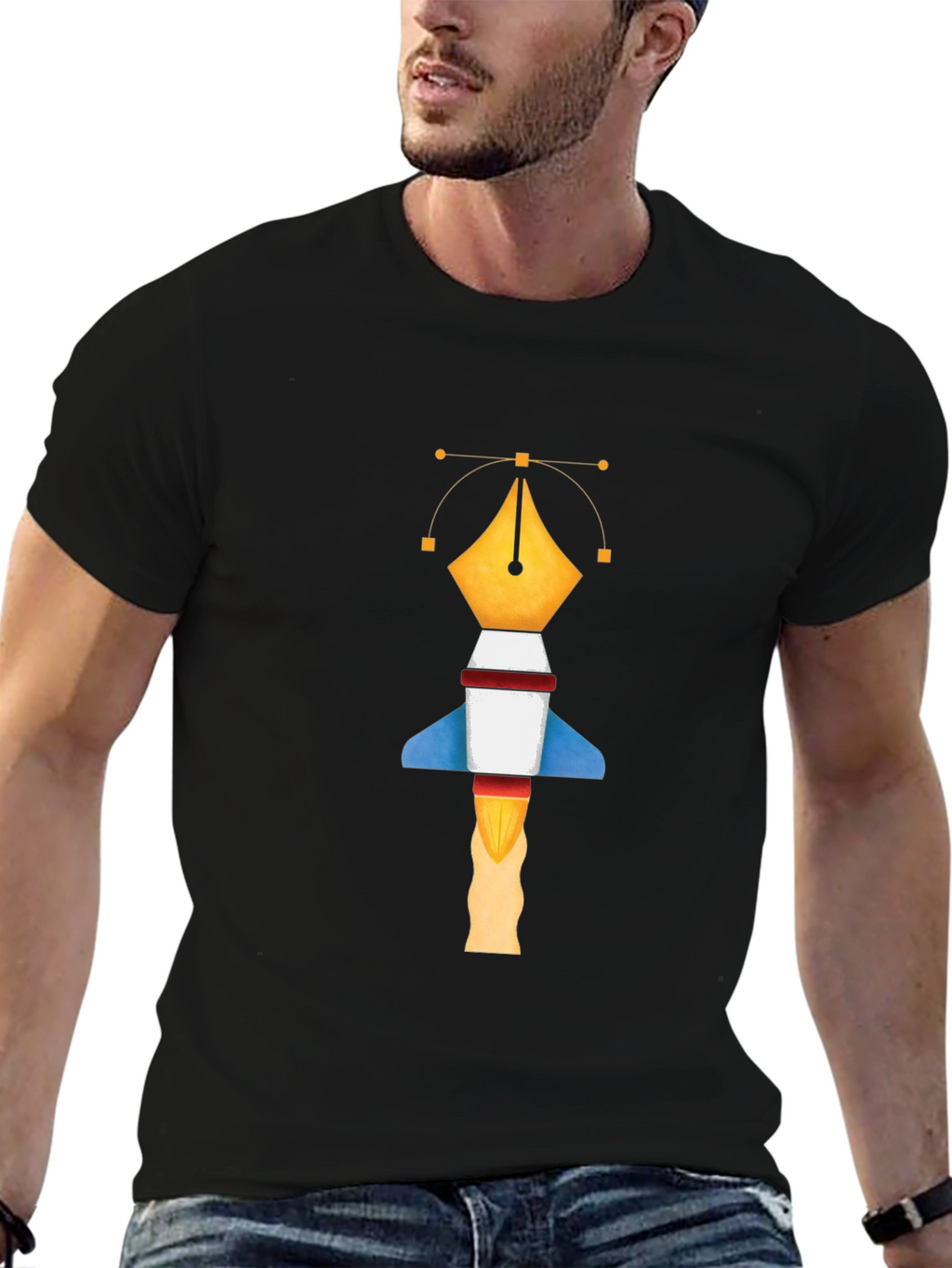 Graphic Designer Pen Rocket T-Shirt