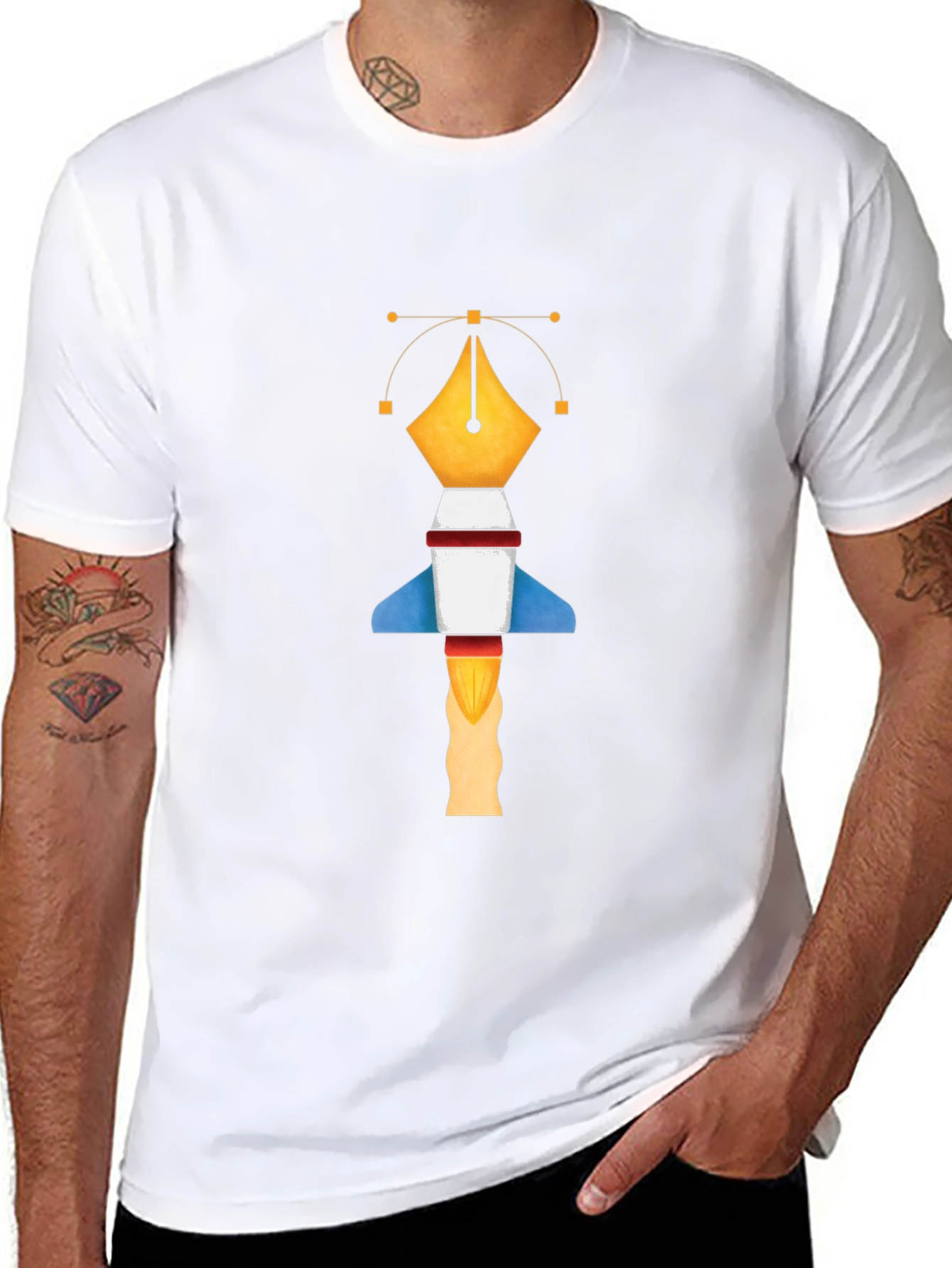 Graphic Designer Pen Rocket T-Shirt