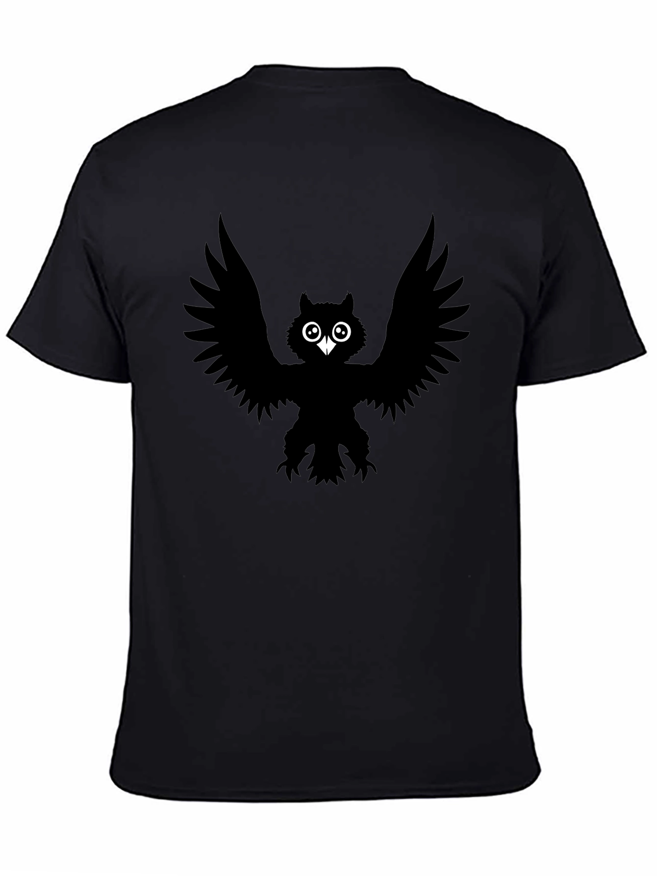 Black Owl Graphic Tee - Mens Short Sleeve Cotton Shirt