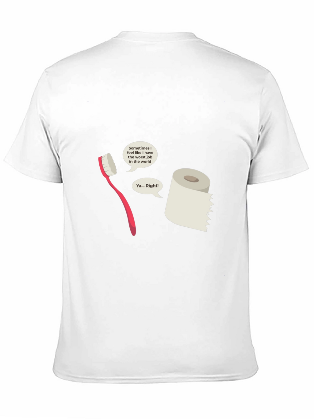 Humorous Toothbrush vs Toilet Paper T-Shirt