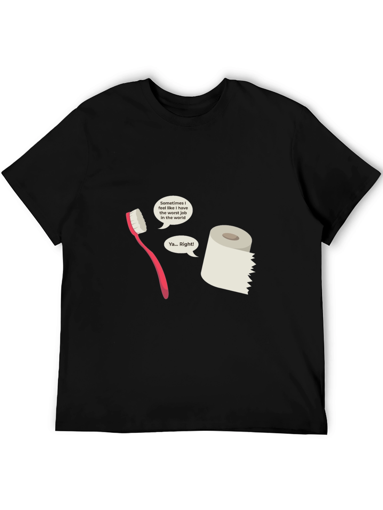 Humorous Toothbrush vs Toilet Paper T-Shirt
