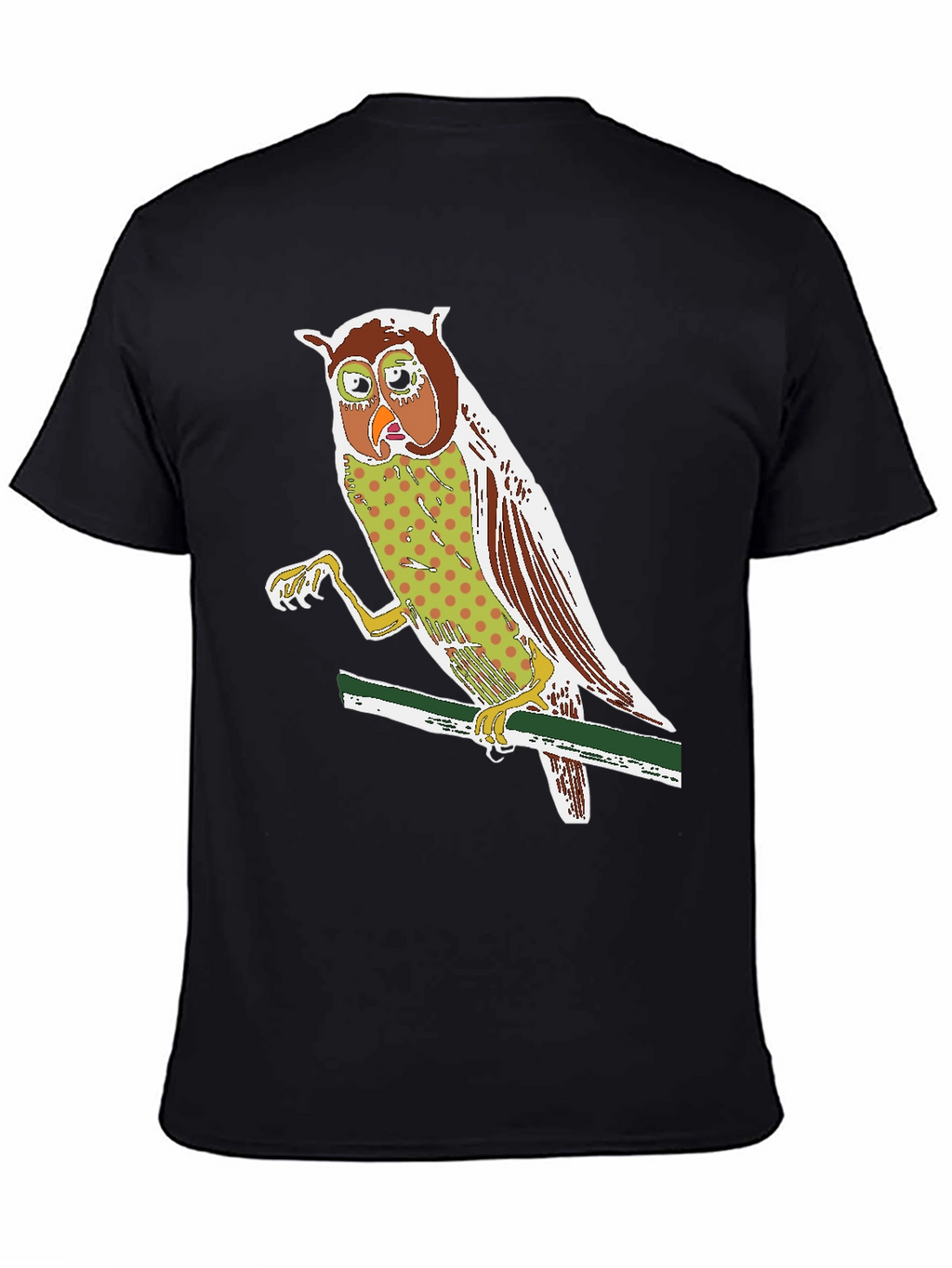 Owl Graphic Print Crew Neck T-Shirt