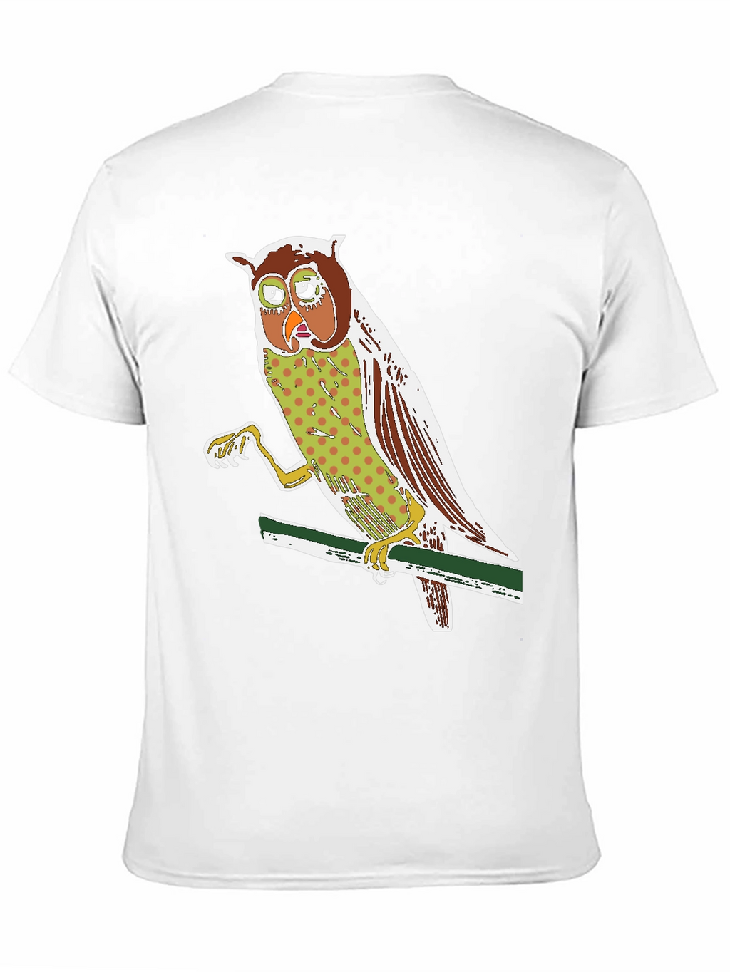 Owl Graphic Print Crew Neck T-Shirt