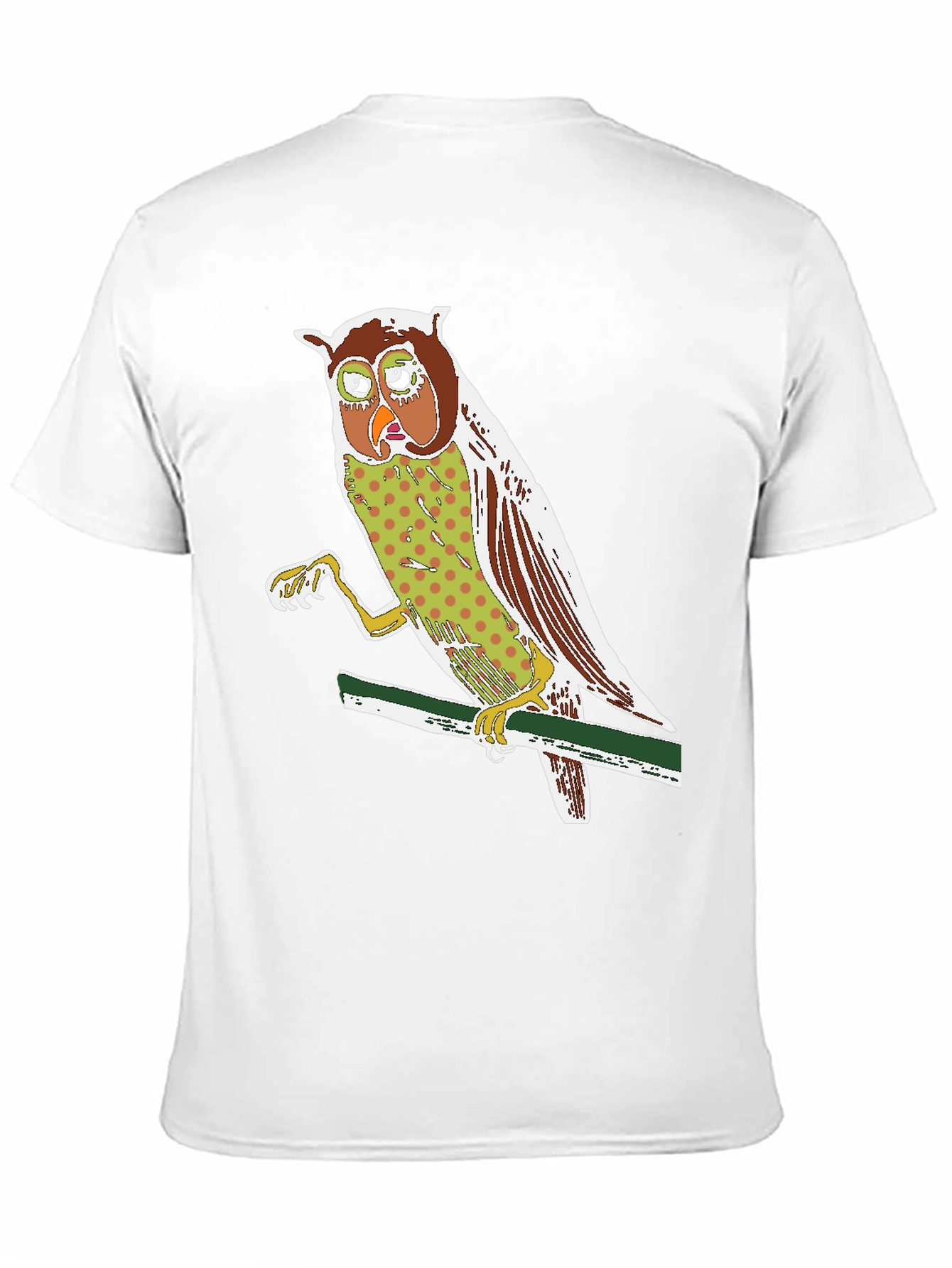 Owl Graphic Print Crew Neck T-Shirt