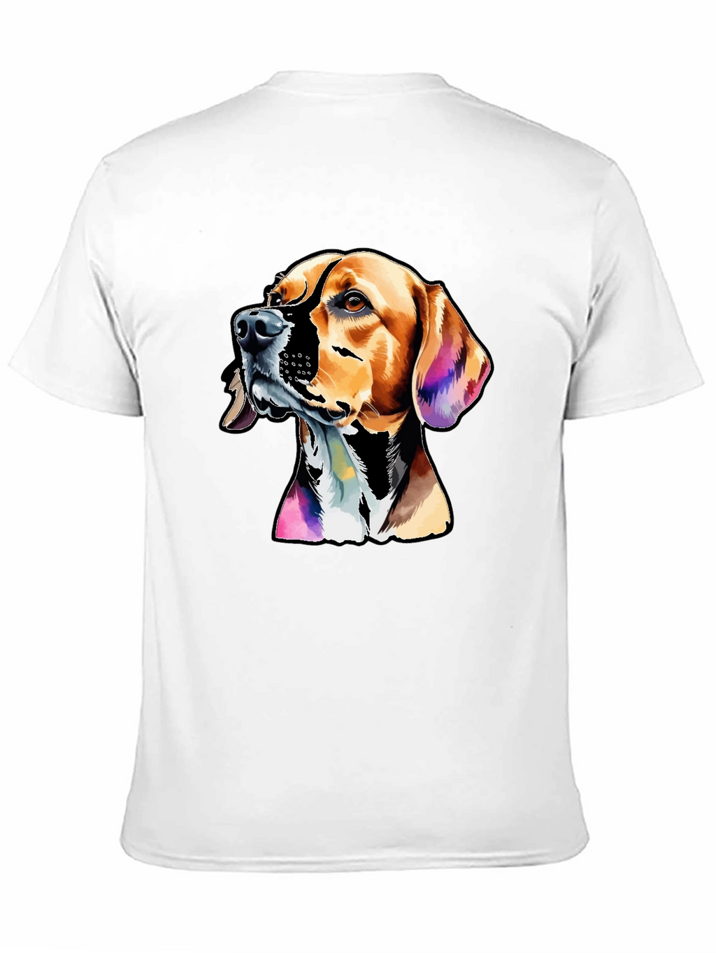 Dog Graphic Print Mens Black T-Shirt