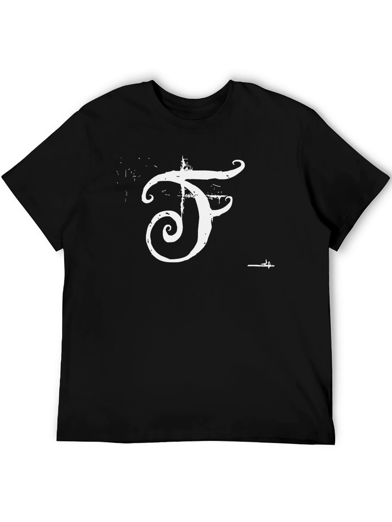 Modern F Graphic Black T-Shirt
