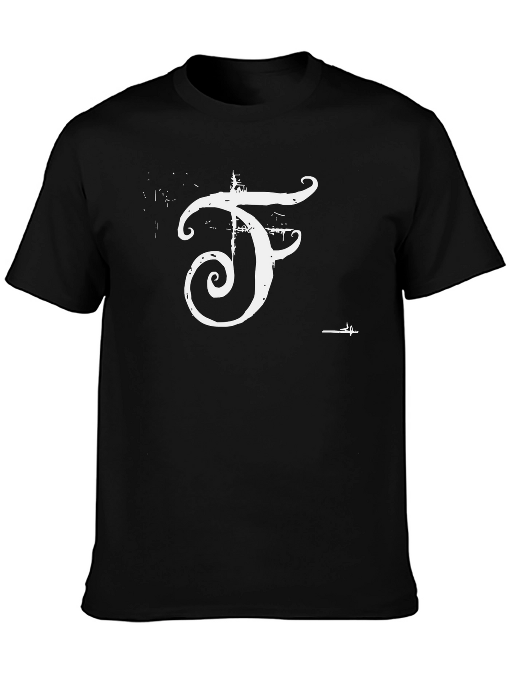 Modern F Graphic Black T-Shirt