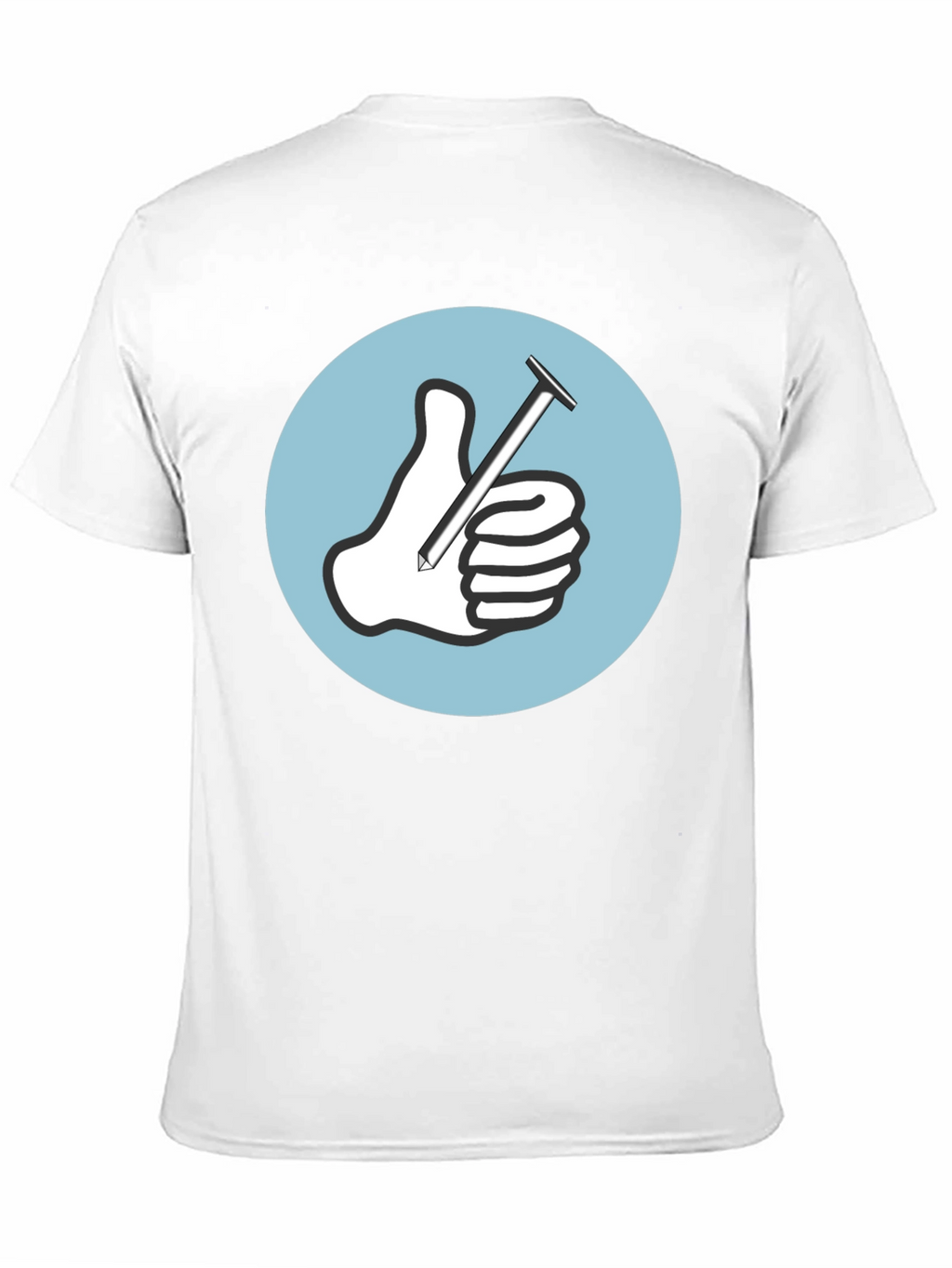 Thumbs Up Nail T-Shirt Funny Handyman Tee