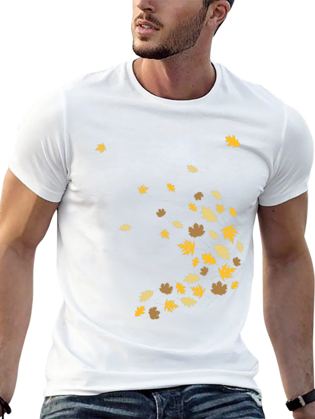Autumn Leaves Graphic Tee - Black