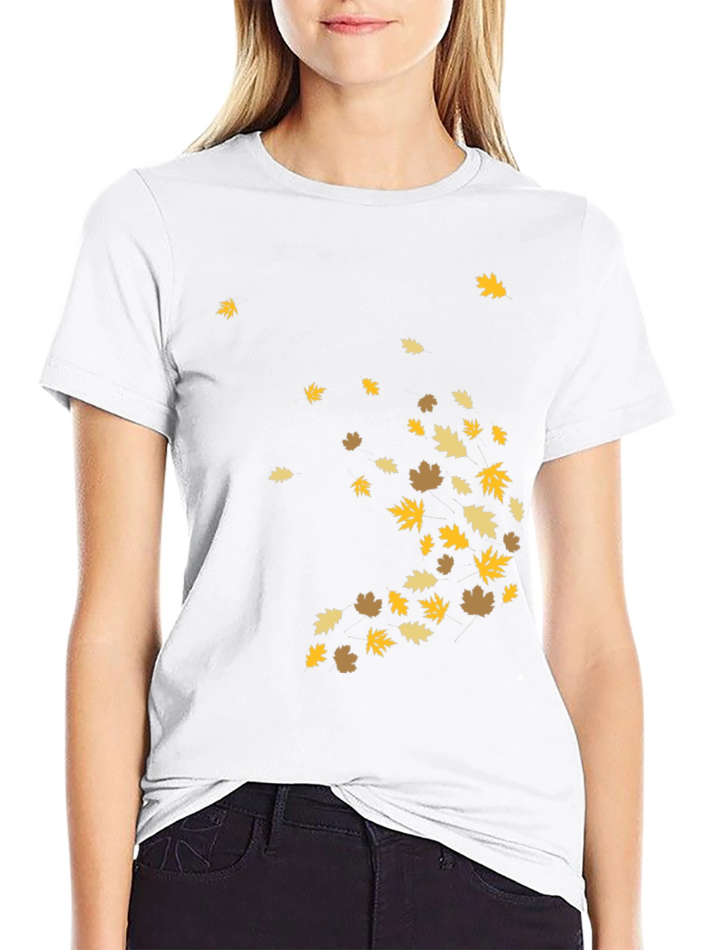 Autumn Leaves Graphic Tee - Black