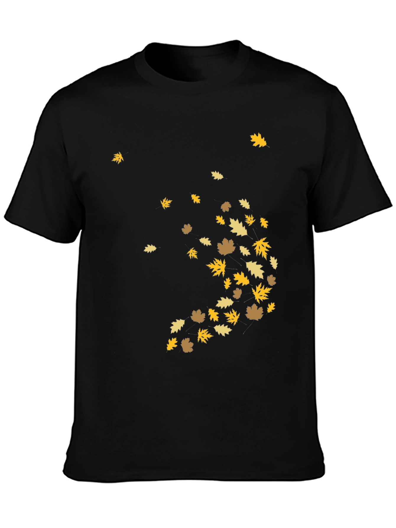 Autumn Leaves Graphic Tee - Black
