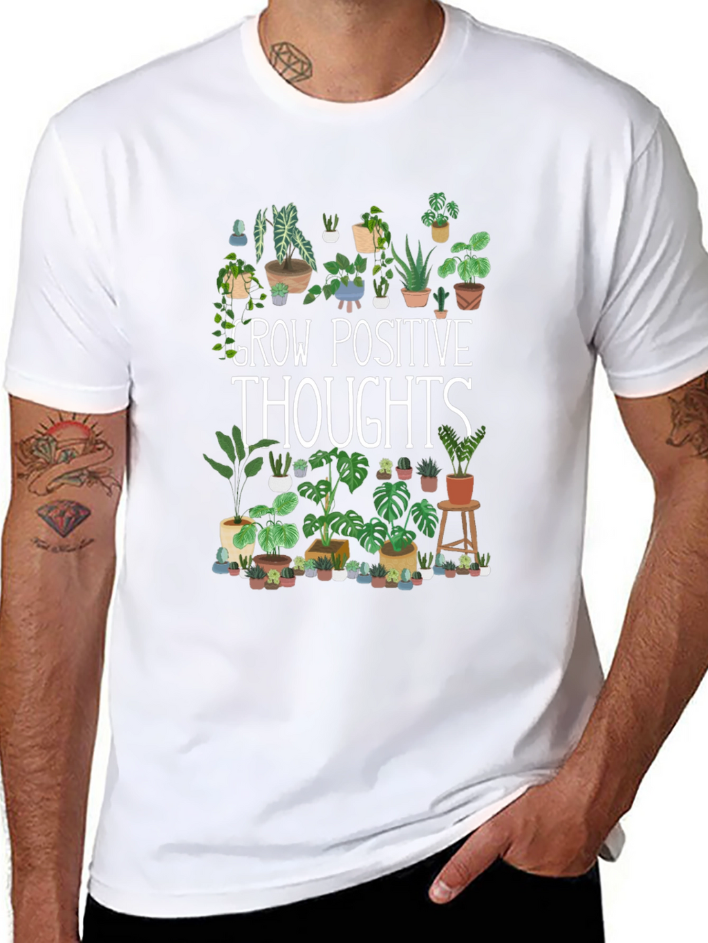 Grow Positive Thoughts Plant Lover Tee