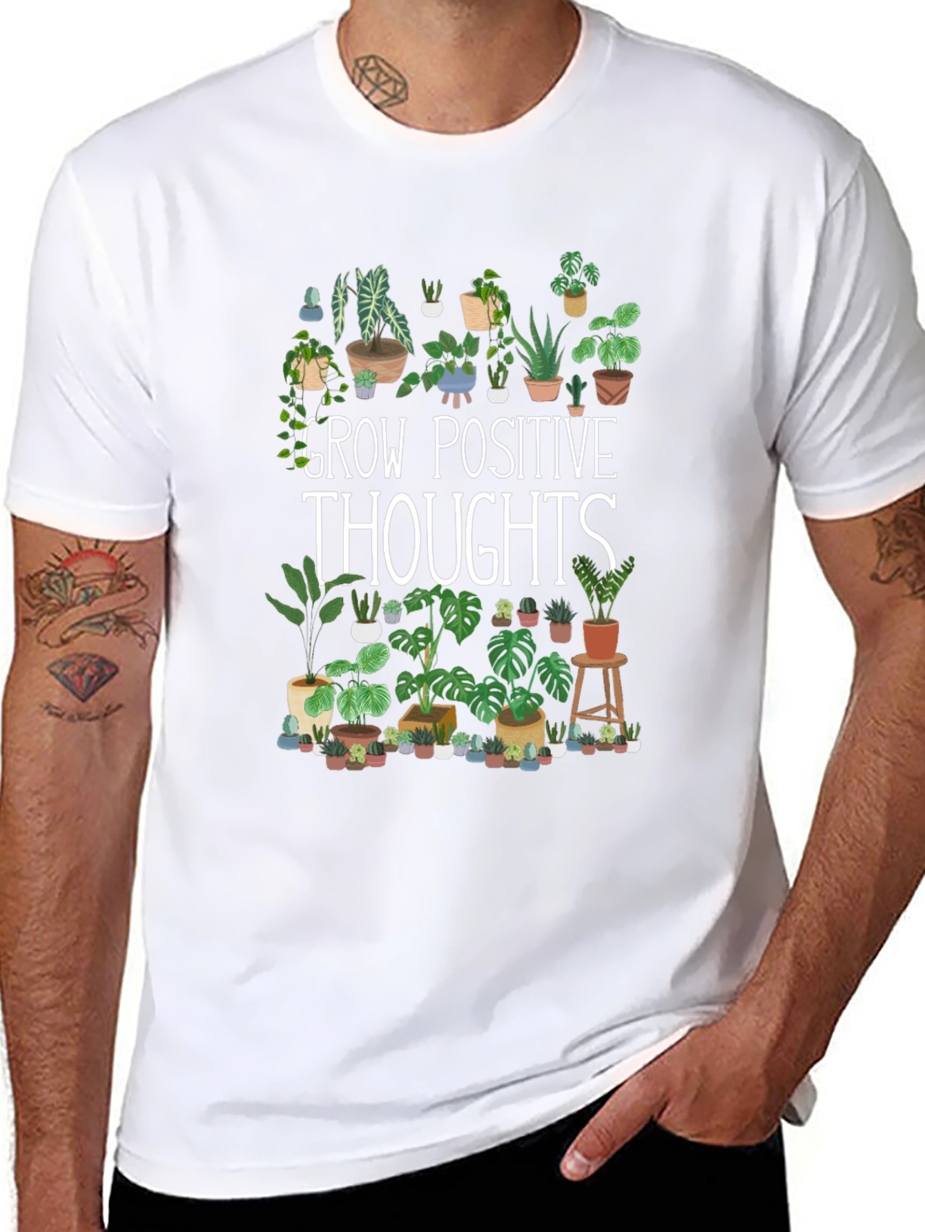 Grow Positive Thoughts Plant Lover Tee