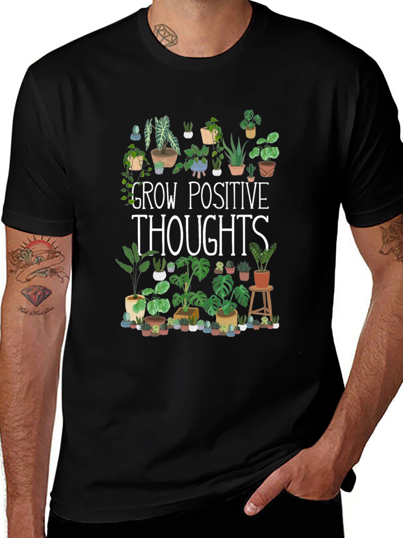 Grow Positive Thoughts Plant Lover Tee