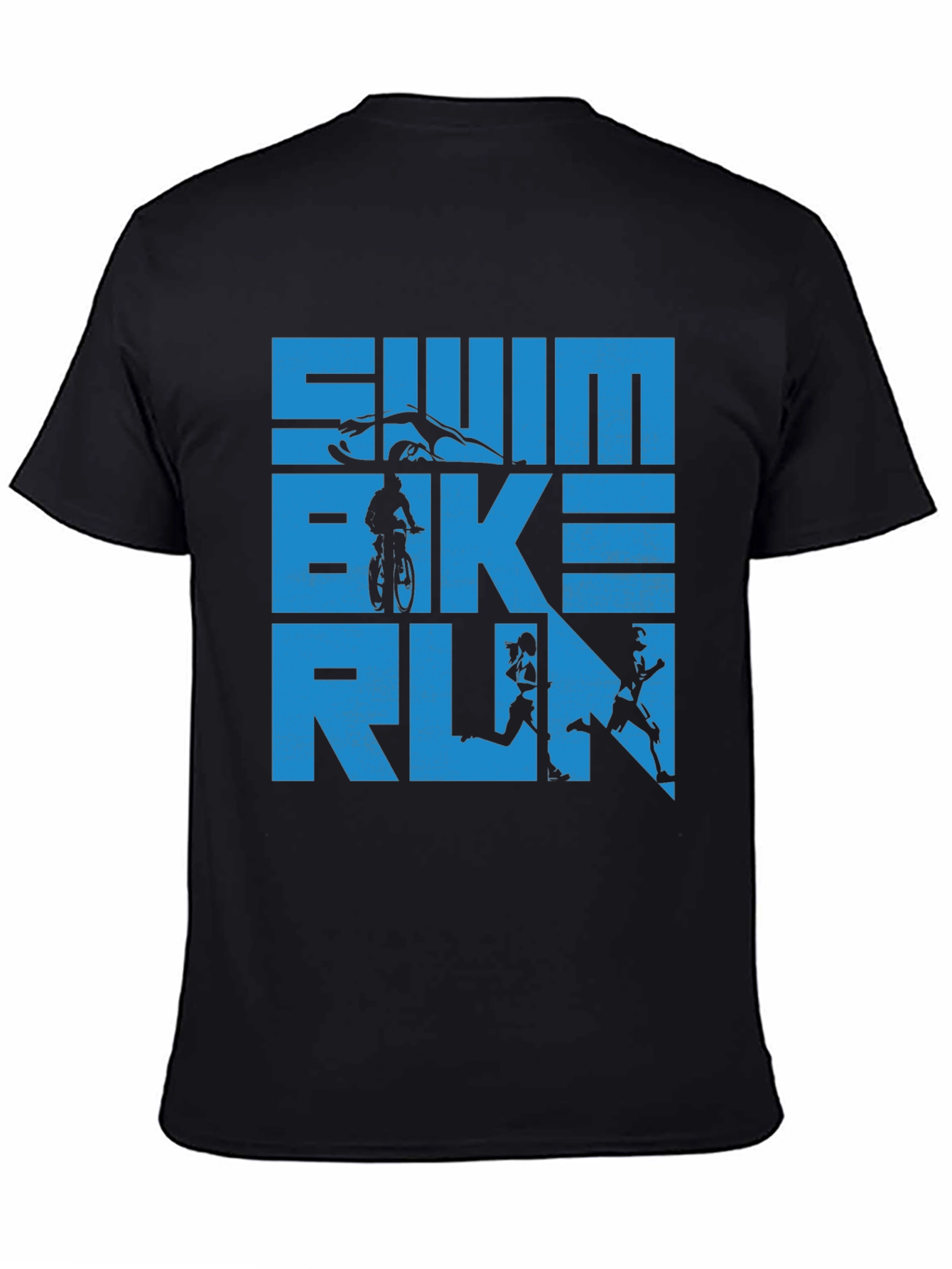 Swim Bike Run Triathlon T-Shirt - Athletic Graphic Tee