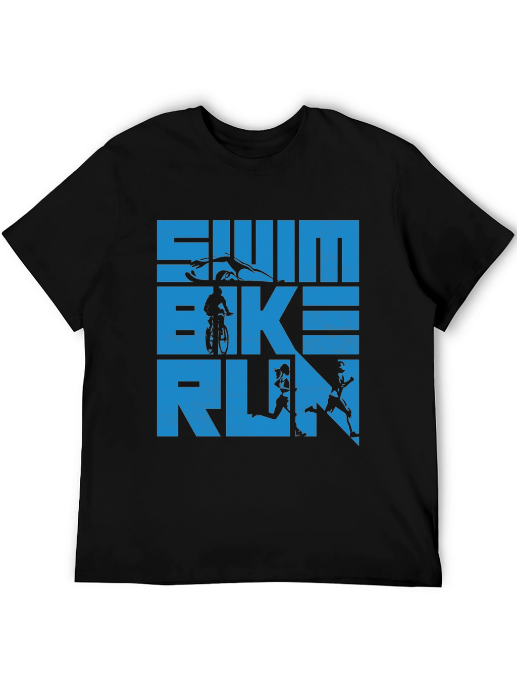 Swim Bike Run Triathlon T-Shirt - Athletic Graphic Tee