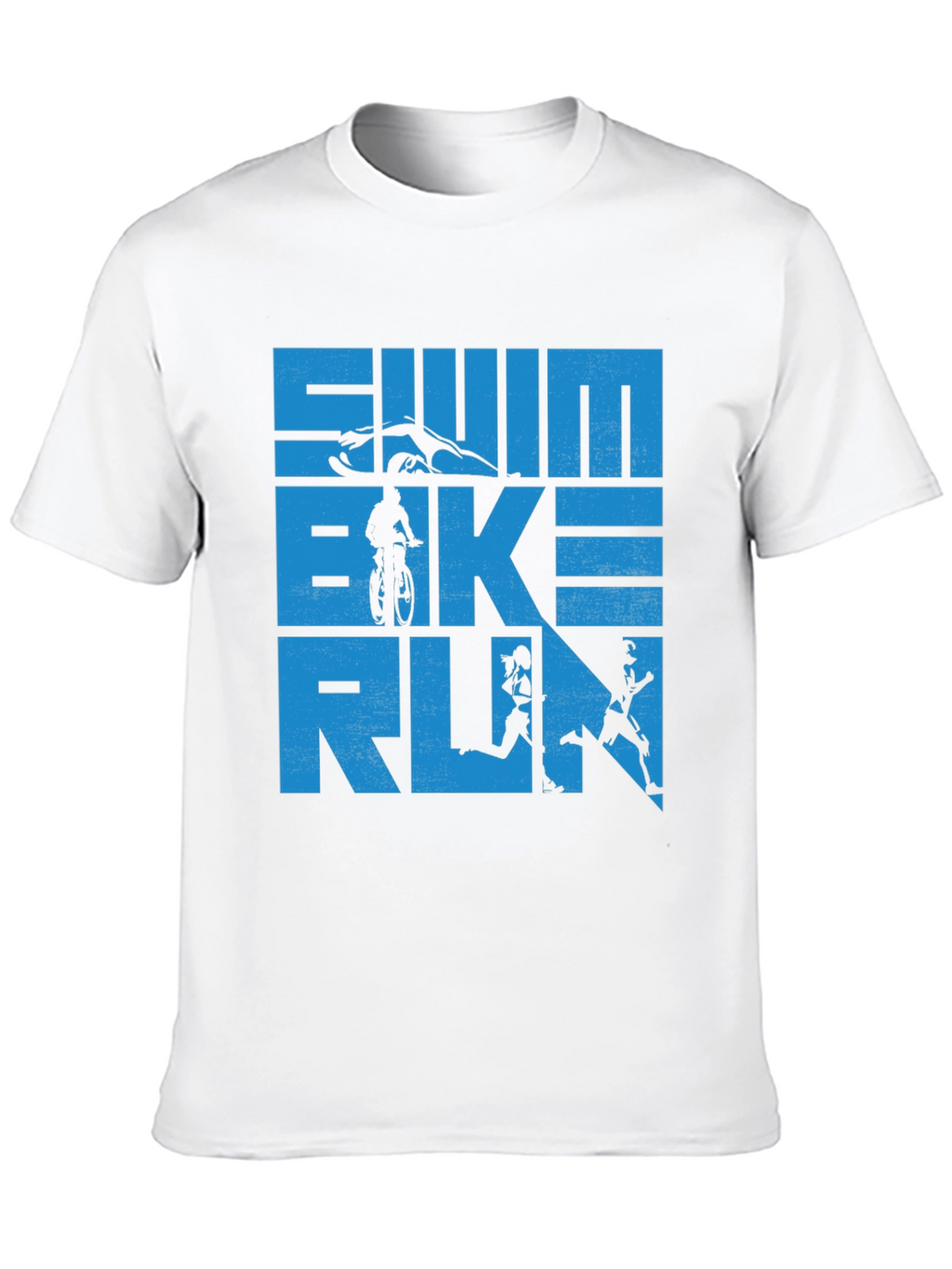 Swim Bike Run Triathlon T-Shirt - Athletic Graphic Tee