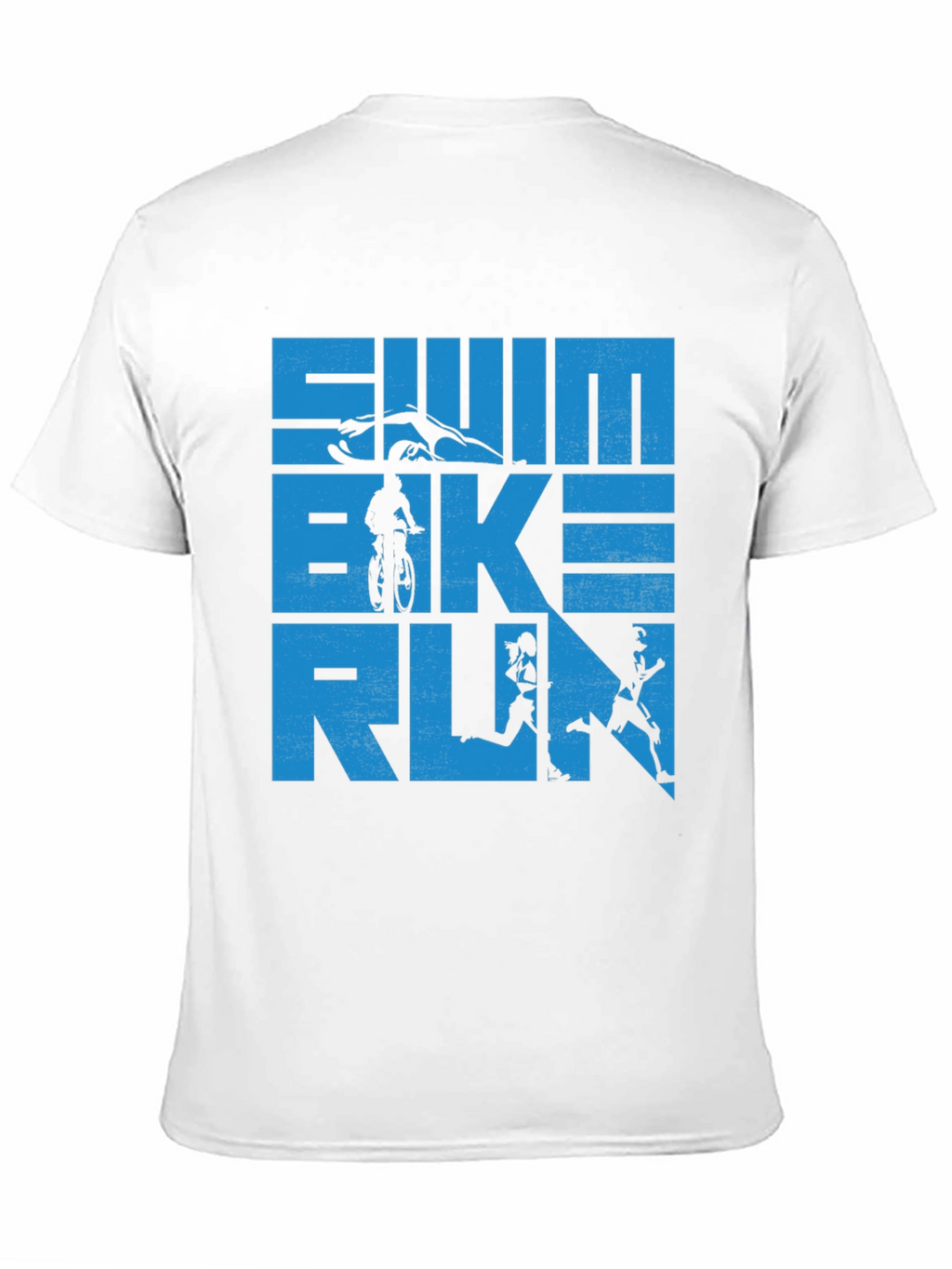 Swim Bike Run Triathlon T-Shirt - Athletic Graphic Tee