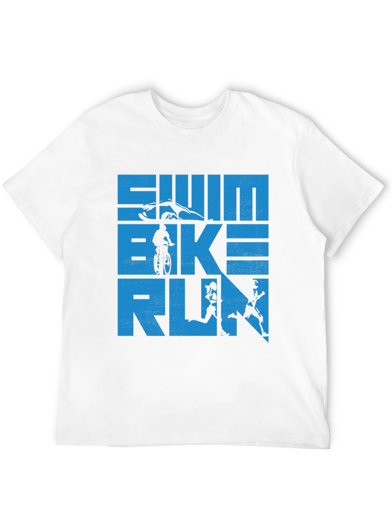 Swim Bike Run Triathlon T-Shirt - Athletic Graphic Tee