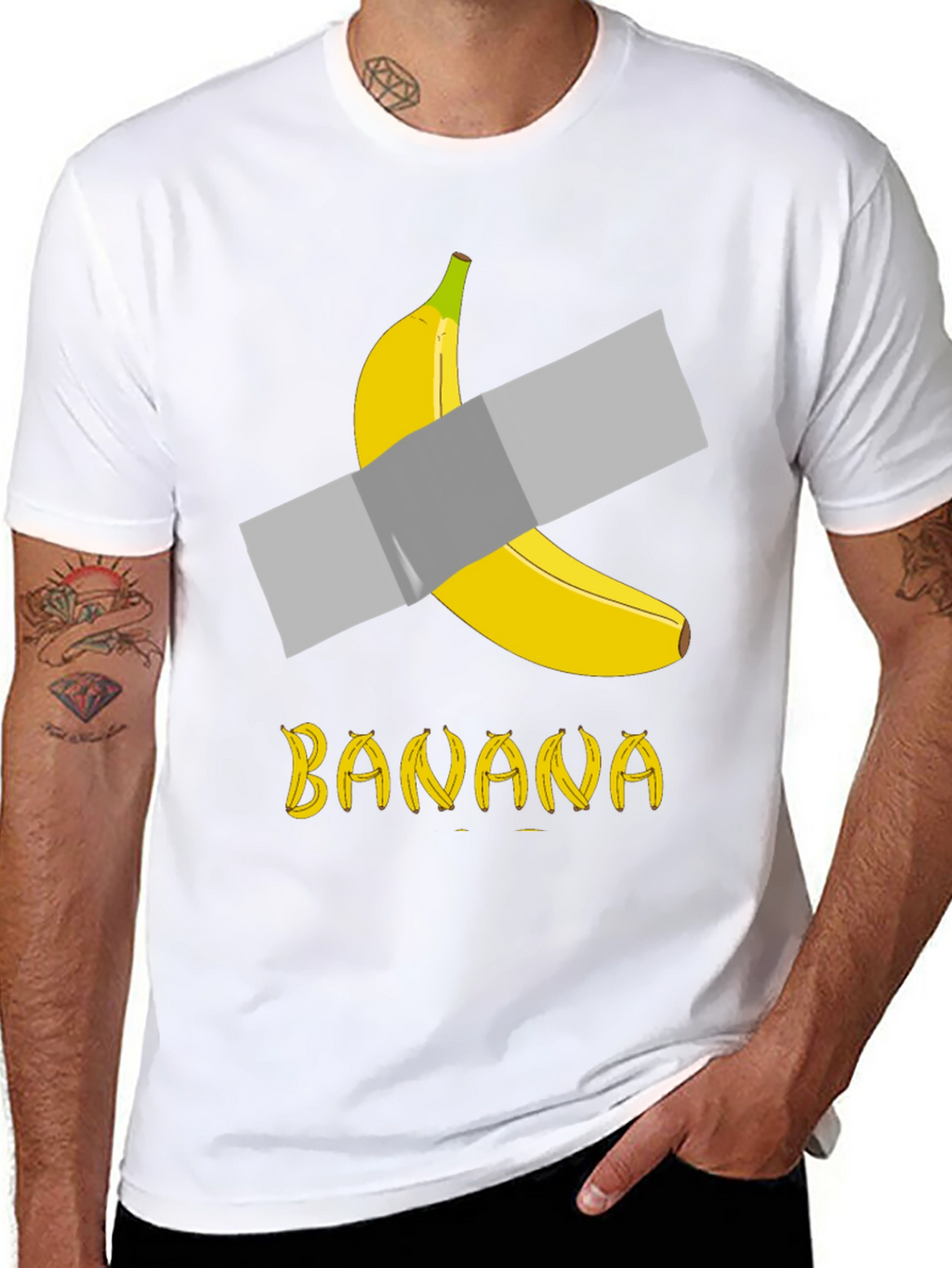 Banana Duct Tape T-Shirt: Funny Art Tee