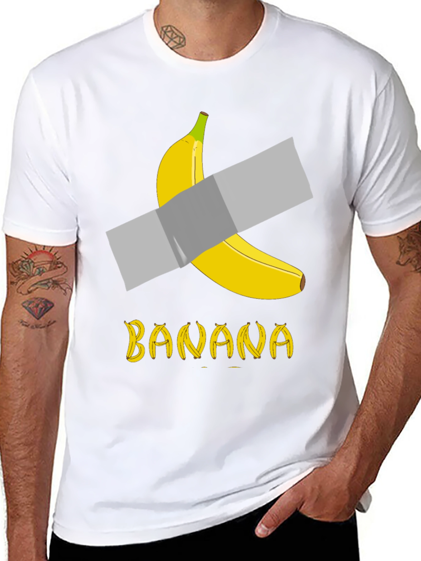 Banana Duct Tape T-Shirt: Funny Art Tee