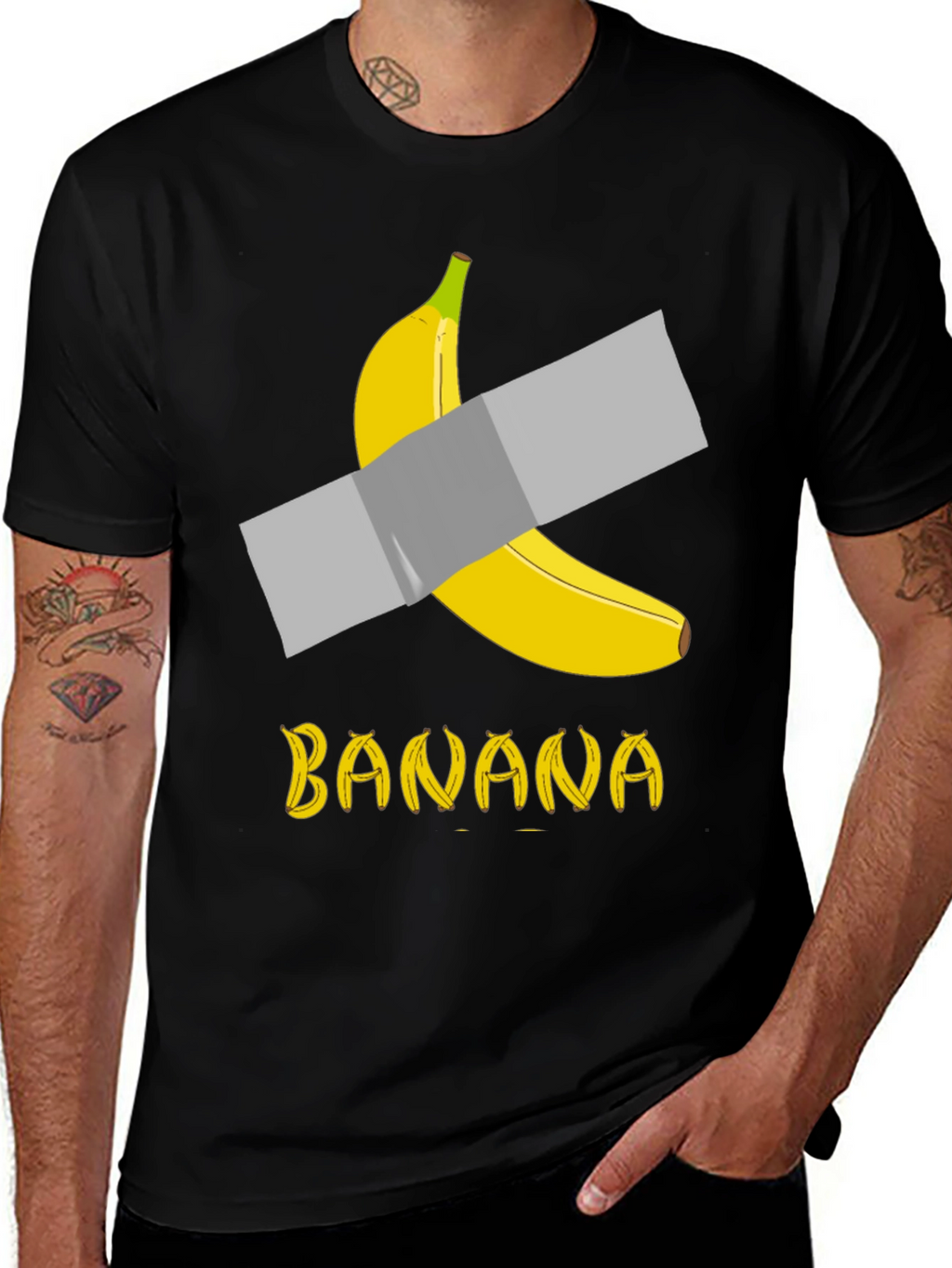 Banana Duct Tape T-Shirt: Funny Art Tee