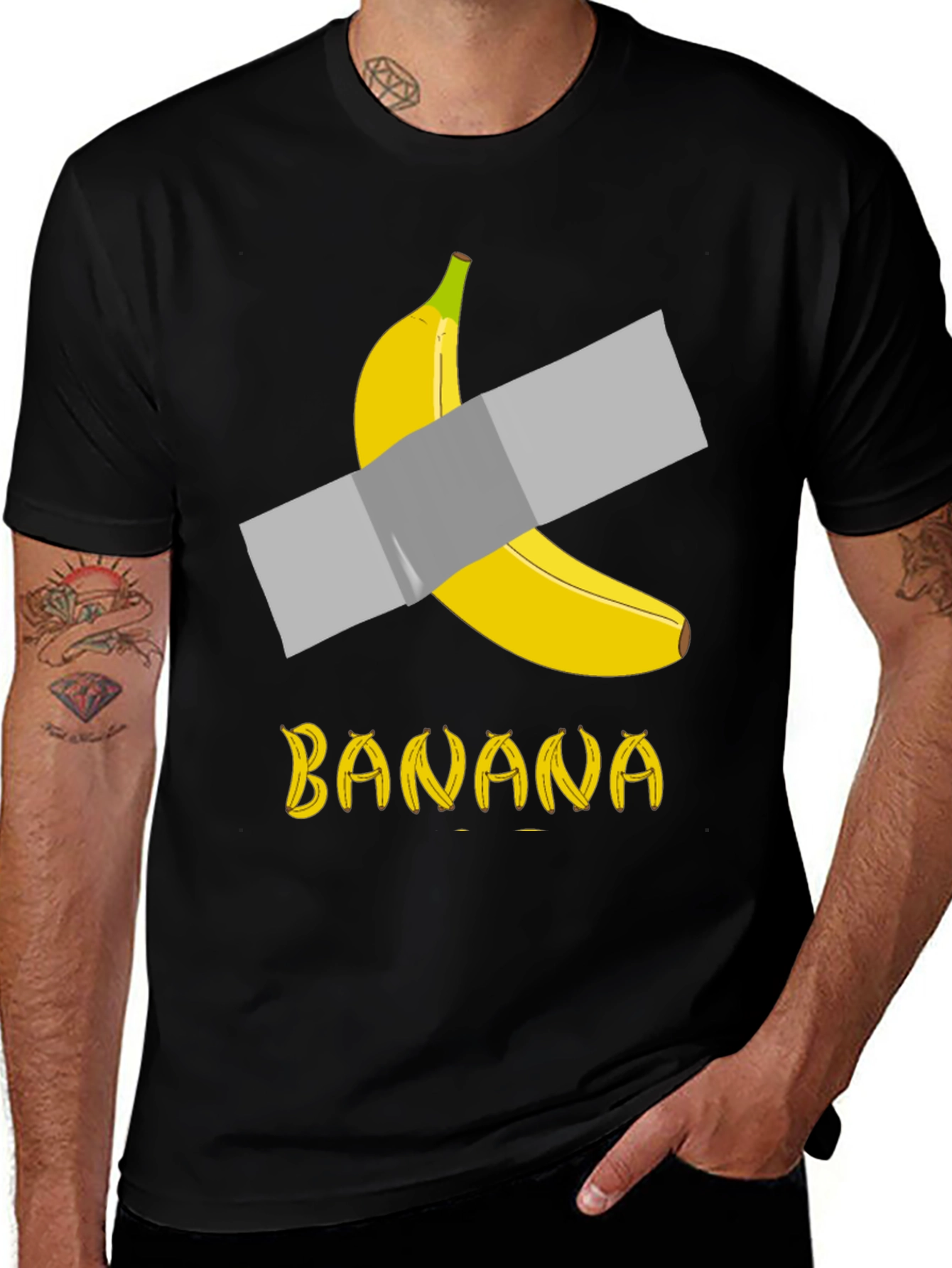 Banana Duct Tape T-Shirt: Funny Art Tee