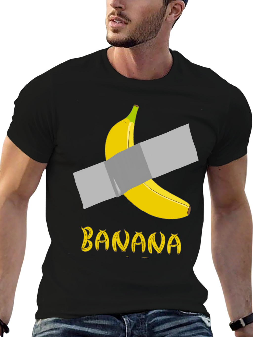 Banana Duct Tape T-Shirt: Funny Art Tee