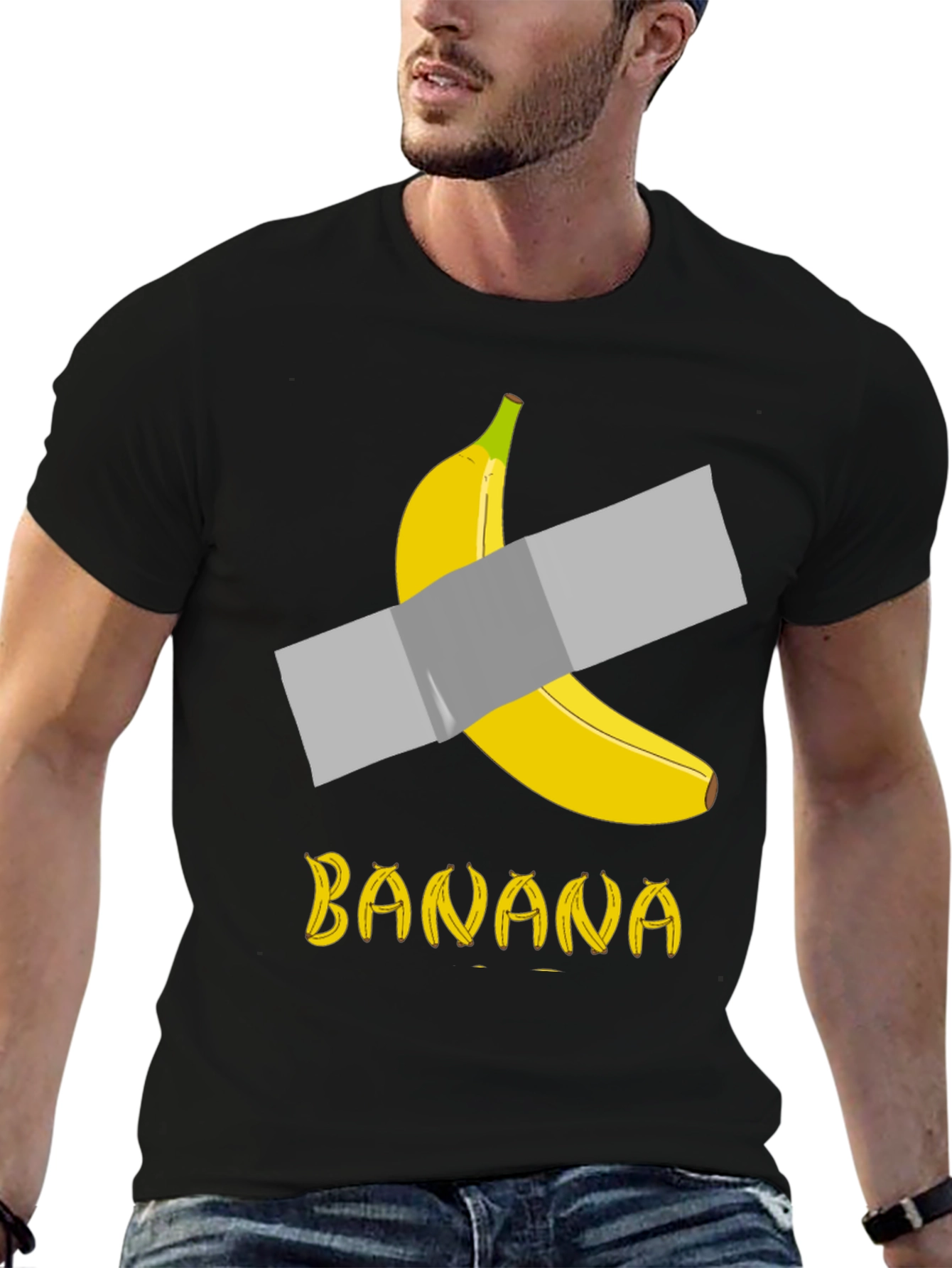 Banana Duct Tape T-Shirt: Funny Art Tee
