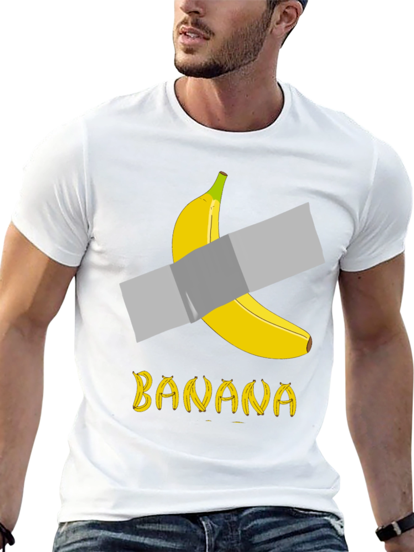 Banana Duct Tape T-Shirt: Funny Art Tee