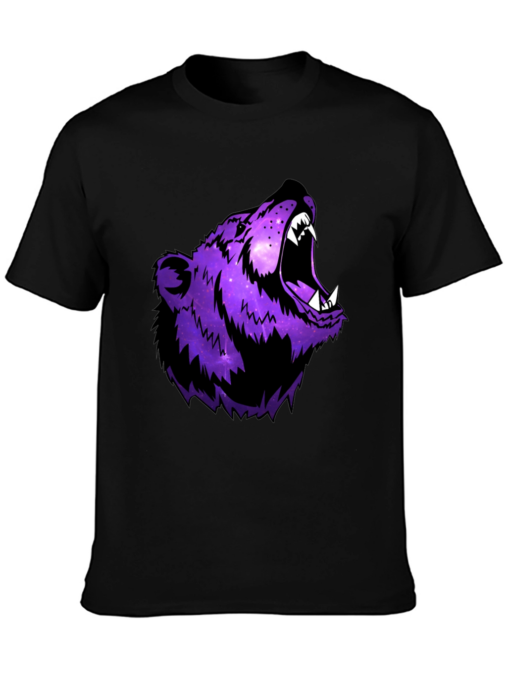 Galaxy Bear Graphic Black T-Shirt