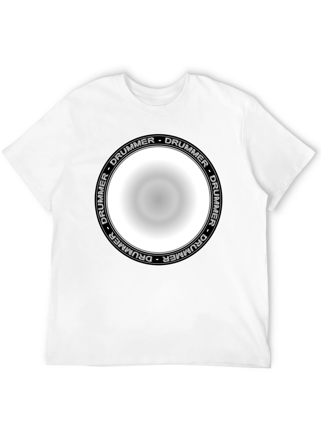 Drummer Circle Graphic T-Shirt - Unisex Black Tee