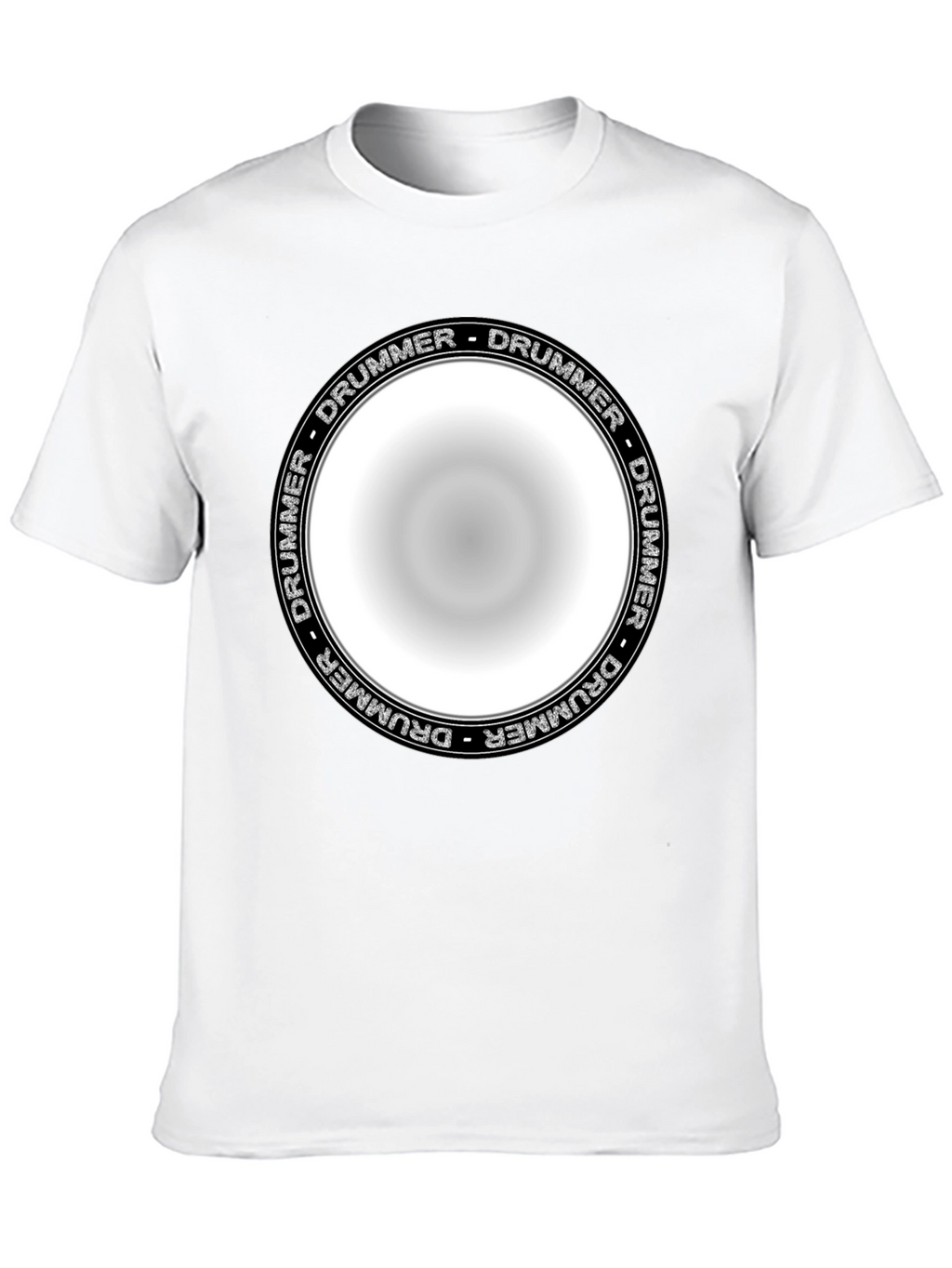 Drummer Circle Graphic T-Shirt - Unisex Black Tee