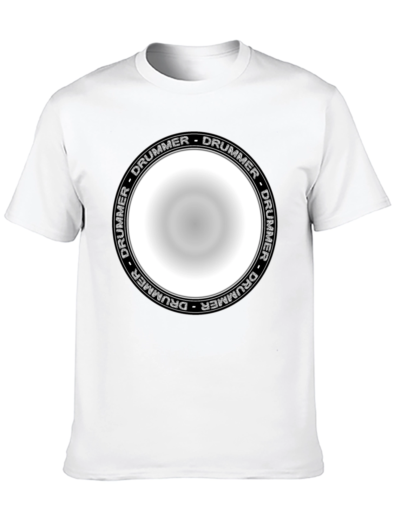 Drummer Circle Graphic T-Shirt - Unisex Black Tee