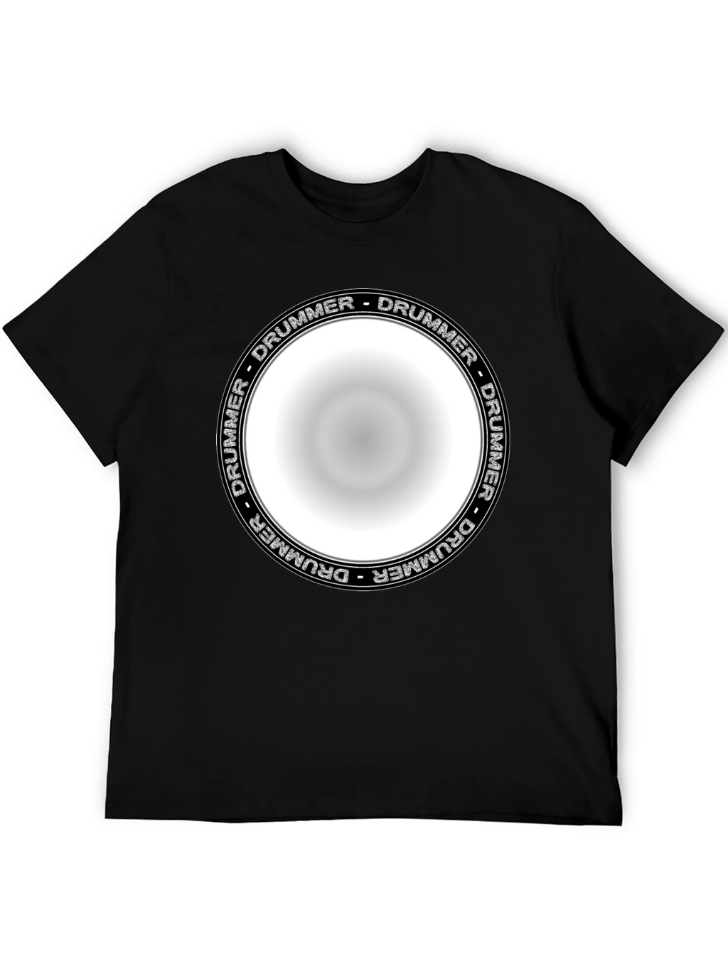 Drummer Circle Graphic T-Shirt - Unisex Black Tee