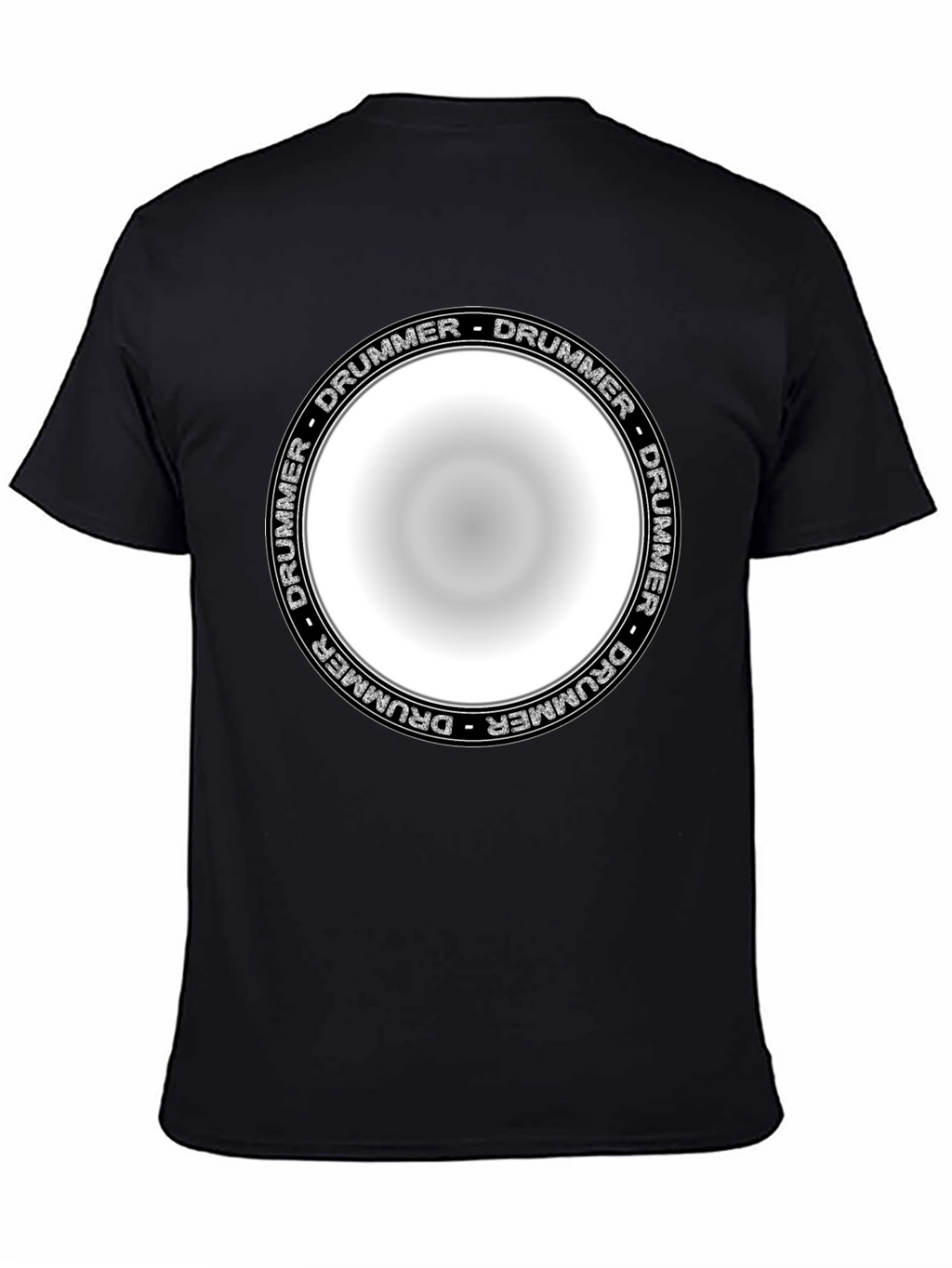 Drummer Circle Graphic T-Shirt - Unisex Black Tee