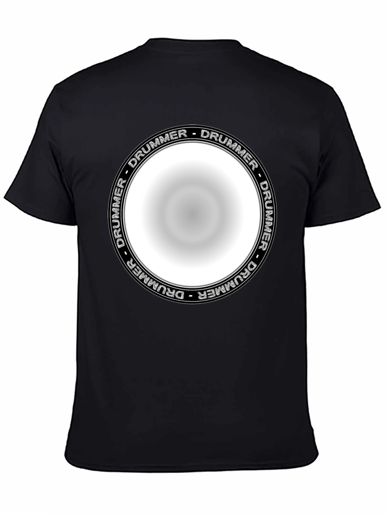 Drummer Circle Graphic T-Shirt - Unisex Black Tee