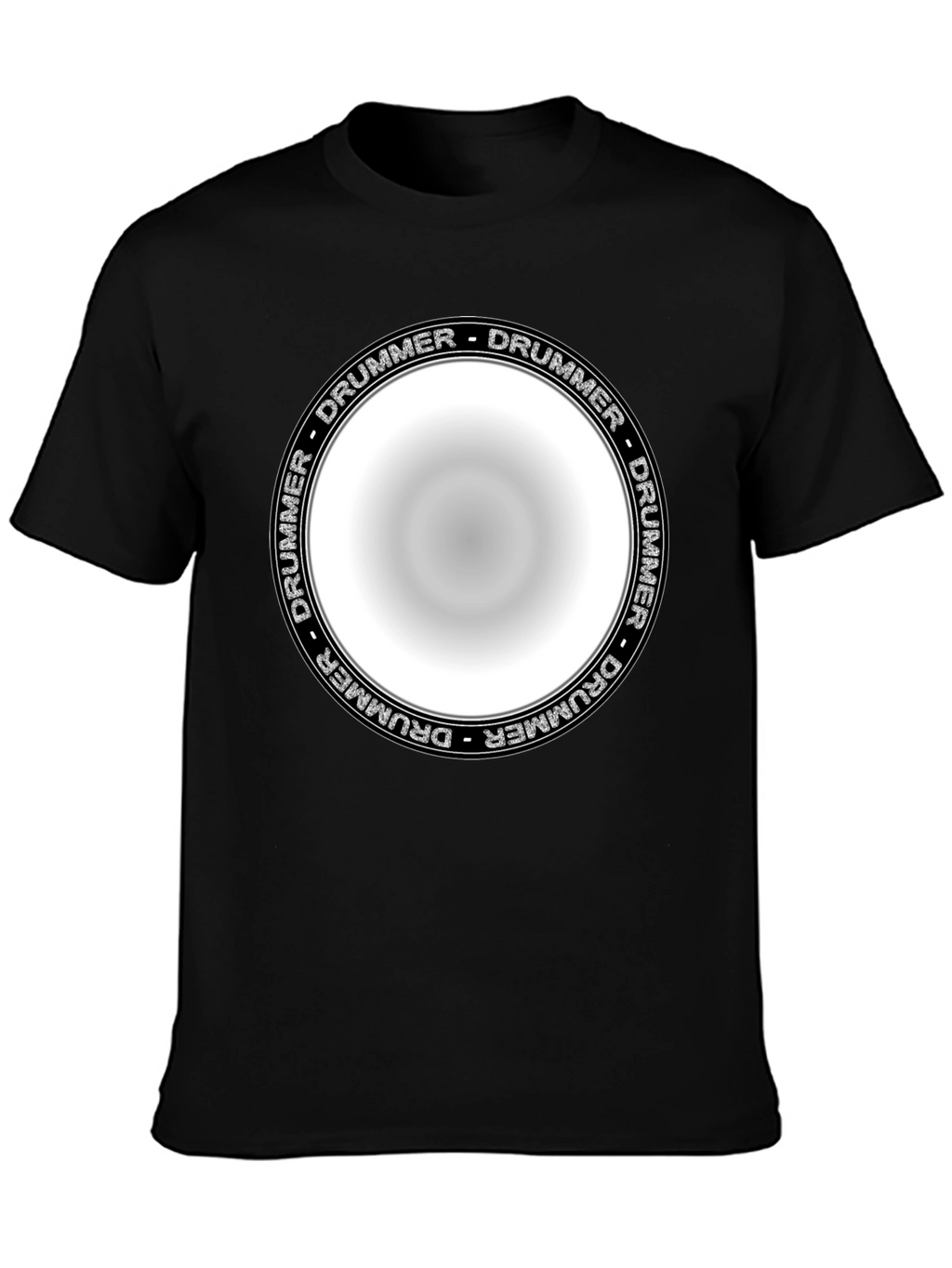 Drummer Circle Graphic T-Shirt - Unisex Black Tee